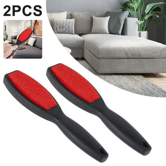 2PCS Double-Sided Reusable Lint Remover – Electrostatic Fabric Shaver & Pet Hair Brush Dealprice.co.uk