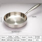Premium 316 Stainless Steel Frying Pan Wok – Non-Stick, Uncoated, 7-Ply Skillet