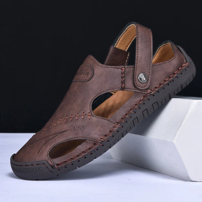New Handmade Summer Sandals for Men – Breathable Outdoor Leather Shoes