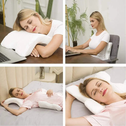 U-Shaped Orthopedic Memory Foam Pillow – Neck & Arm Support for Side Sleepers