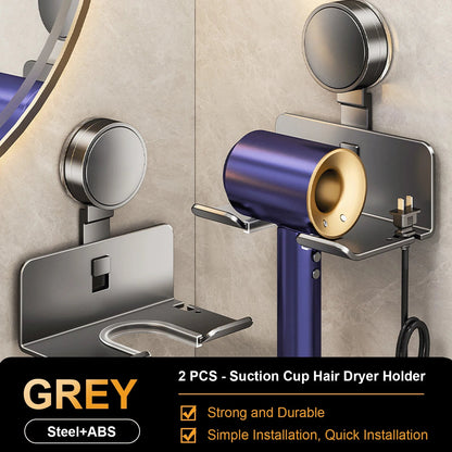 Wall-Mounted Hair Dryer Holder – Aluminium Cradle Stand Dealprice.co.uk