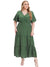 Plus Size Polka Dot V-Neck Boho Maxi Dress