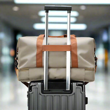 Waterproof Gym Duffle Bag – Dry/Wet Separation, Carry-On Weekender Bag