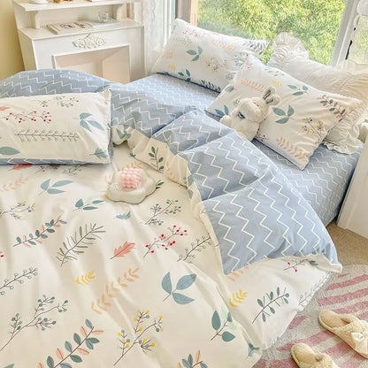 Pink Floral Duvet Cover Bedding Set – Ultra Soft Comfort Microfiber Bed cover