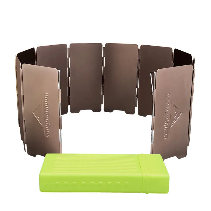 10-Plate Bronze Camping Stove Windshield – Foldable & Windproof Dealprice.co.uk