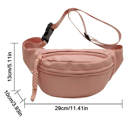 Canvas Running Waist & Chest Bag – Casual Crossbody Fanny Pack for Women