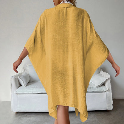 Women's Loose Beach Cardigan – Bikini Cover-Up & Sunscreen Outerwear