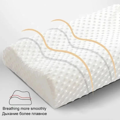 Memory Foam Pillow for Sleeping – Adjustable Orthopedic Contour Pillow for Neck