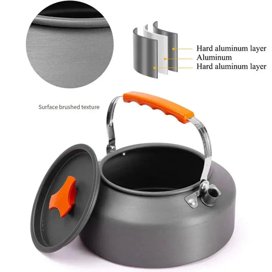 1.1L Lightweight Camping Kettle – Portable Aluminium Teapot Dealprice.co.uk
