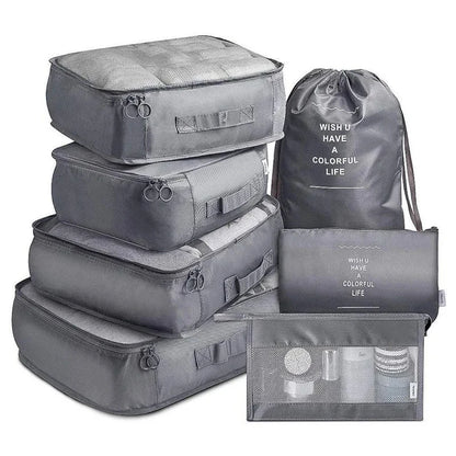 7PCS Travel Organizer Set – Packing Cubes for Clothes, Shoes & Luggage