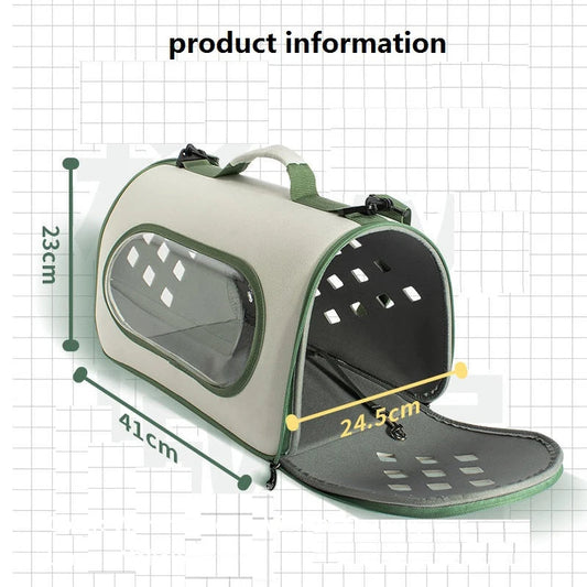 Portable & Ventilated Pet Carrier – Lightweight, Foldable Travel Bag for Cats & Small Dogs Dealprice.co.uk