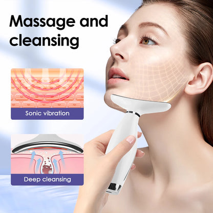 7-Colour LED Neck & Face Lifting Massager – Skin Tightening & Wrinkle Remover