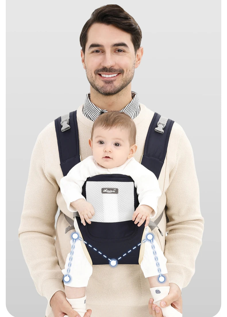 Portable Lightweight Outdoor Baby Carrier Wrap – Breathable, Durable, Solid Colour
