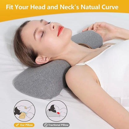 Contour Cervical Memory Foam Pillow – Ergonomic Neck Support for Side Sleepers