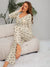 Cute Bear Print Pyjama Set – Comfy V-Neck Loungewear for Snuggly Nights