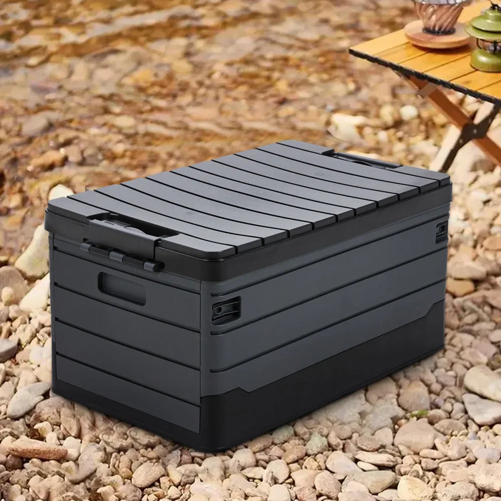 35L Foldable Camping & Car Storage Box – Waterproof with Lid