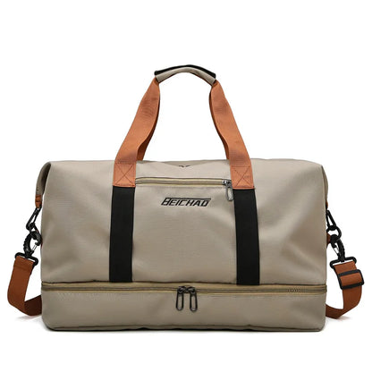 Waterproof Gym Duffle Bag – Dry/Wet Separation, Carry-On Weekender Bag