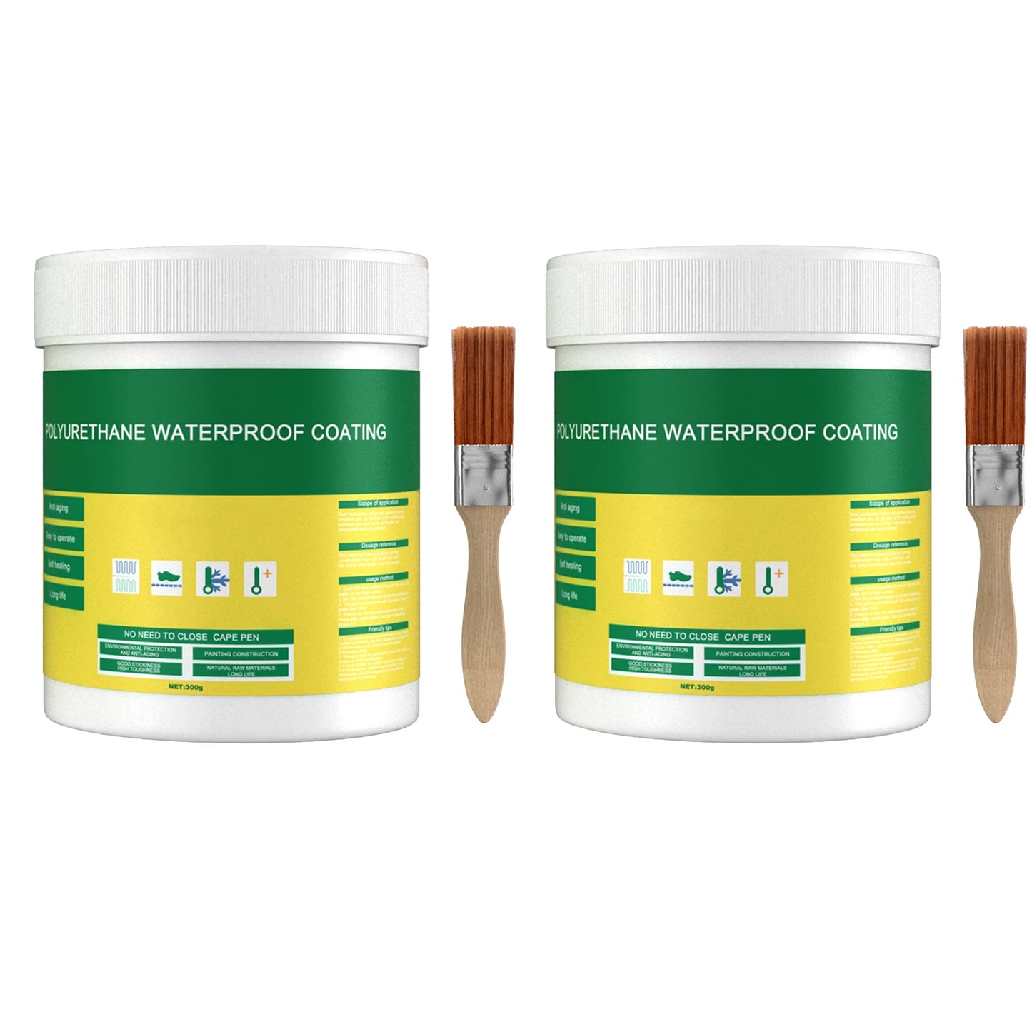 Waterproof Coating Sealant – Transparent Anti-Leak Glue with Brush for Roof, Wall