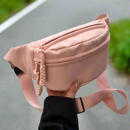 Canvas Running Waist & Chest Bag – Casual Crossbody Fanny Pack for Women