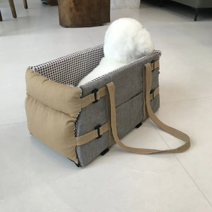 Dog Car Seat & Cat Carrier – Armrest Travel Bag with Safety Tethers Dealprice.co.uk