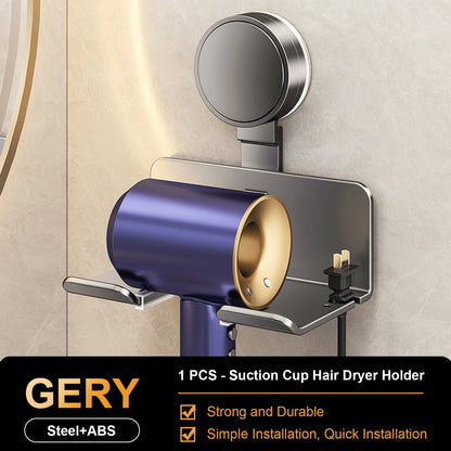 Wall-Mounted Hair Dryer Holder – Aluminium Cradle Stand Dealprice.co.uk
