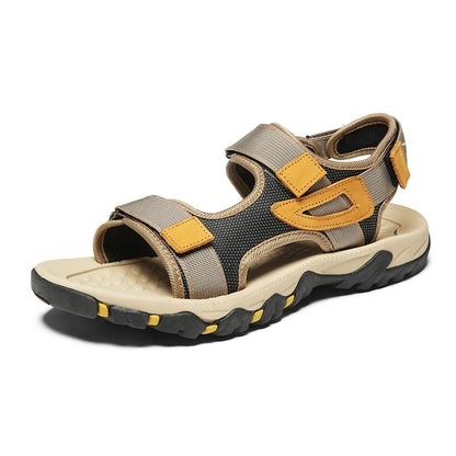 Men’s Thick-Soled Summer Sandals – Open-Toe Non-Slip Mesh Beach Shoes