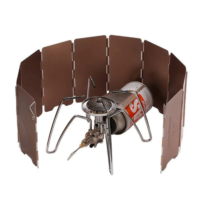 10-Plate Bronze Camping Stove Windshield – Foldable & Windproof Dealprice.co.uk