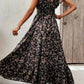 Plus Size Floral Maxi Dress for Women – V-Neck Ruffle Sleeve Summer Dress