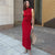 Elegant Knitted Two-Piece Set – Sleeveless Turtleneck Vest & High Waist Skirt