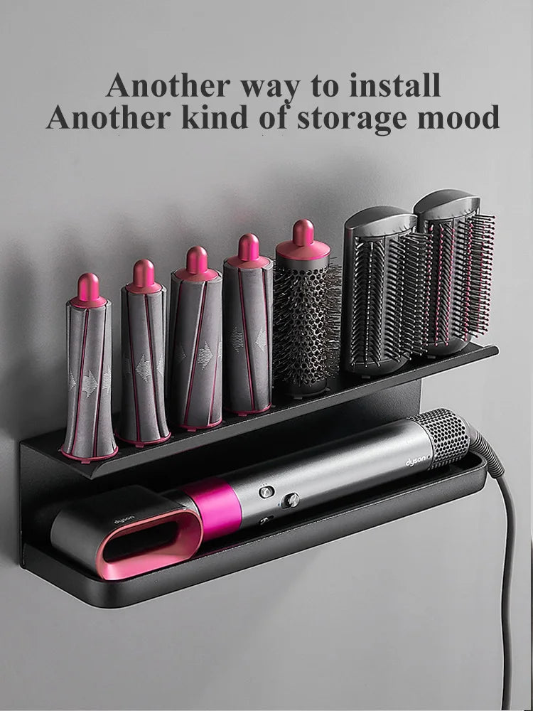 Wall-Mounted Hair Dryer & Styling Tool Organizer – Aluminium Rack Dealprice.co.uk
