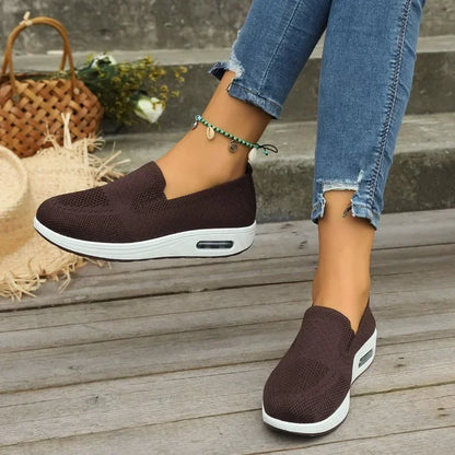 Women's Trainers Slip On Air Cushion Arch Support Memory Foam Walking Sneakers