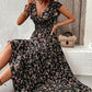 Plus Size Floral Maxi Dress for Women – V-Neck Ruffle Sleeve Summer Dress