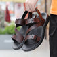 Men’s Summer PU Leather Sandals – Casual Non-Slip Gladiator Shoes