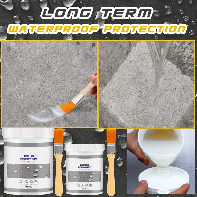 Waterproof Coating Sealant – Transparent Anti-Leak Glue with Brush for Roof, Wall