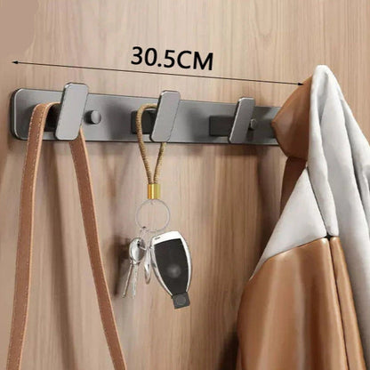 Wall-Mounted Aluminium Rack – Ideal for Coats, Hats, Towels, Bags & More