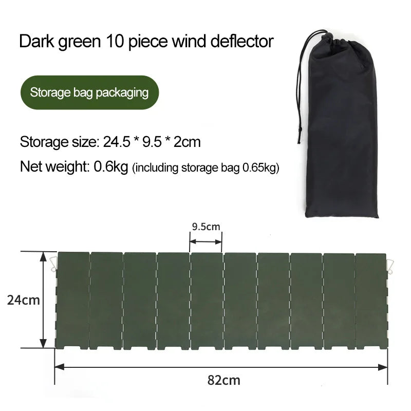 10-Plate Foldable Camping Stove Windshield – Windproof Screen Dealprice.co.uk