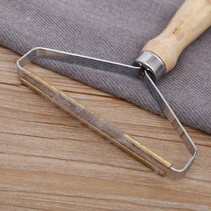 Portable Wooden Lint Remover – Manual Pet Hair & Fabric Shaver Brush Dealprice.co.uk