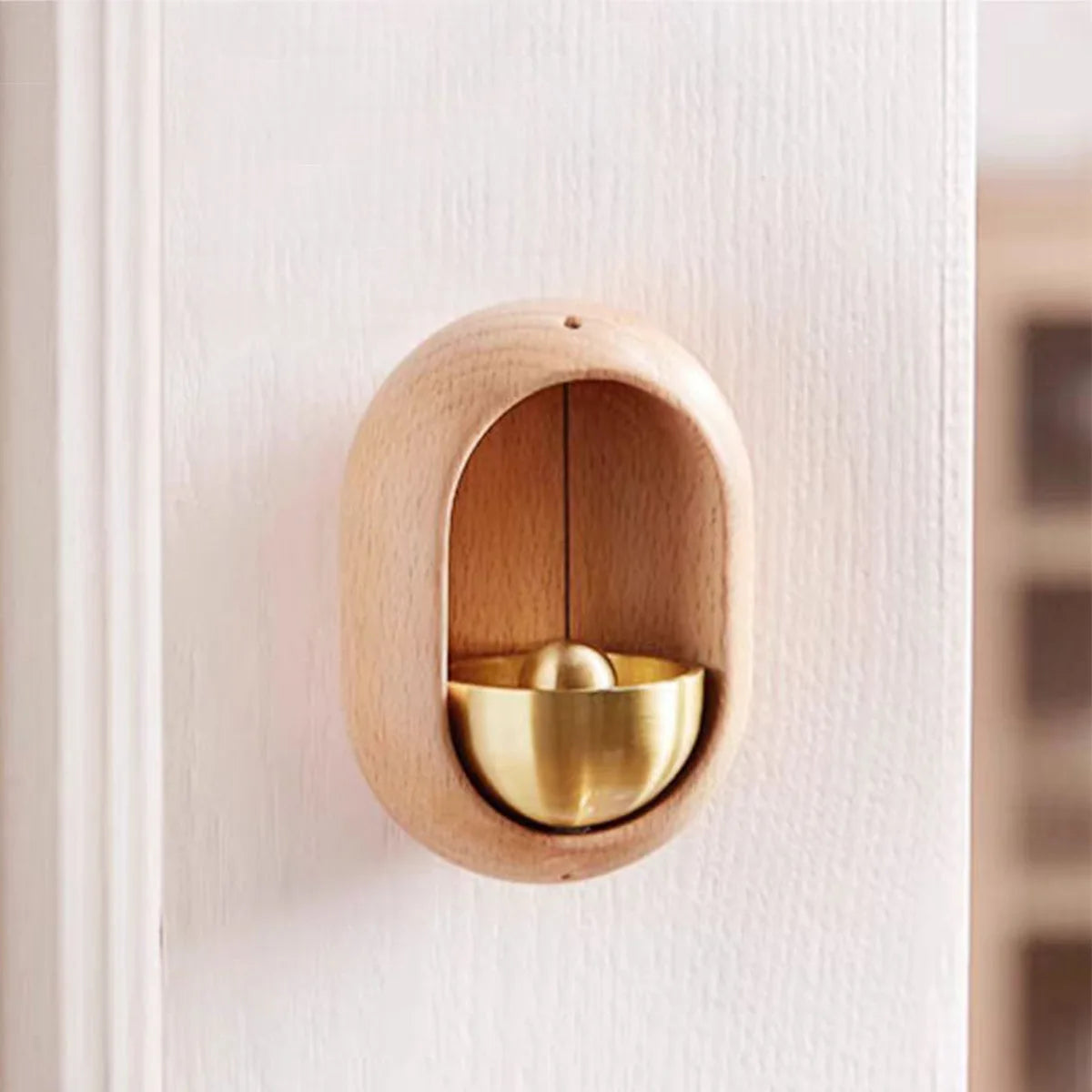 Japanese Wooden Wind Chime Doorbell – Brass Bell for Home Dealprice.co.uk