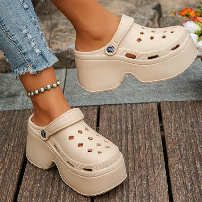 Women's Platform Clogs Slip On Slides – Summer Shoes Beach Sandals