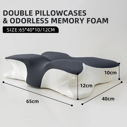 Butterfly Memory Foam Cervical Pillow – Orthopaedic Neck Support for Pain Relief