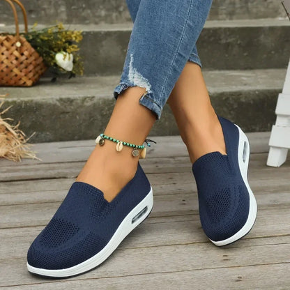 Women's Trainers Slip On Air Cushion Arch Support Memory Foam Walking Sneakers