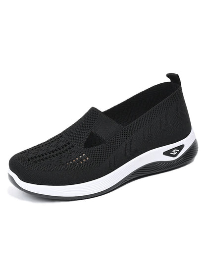 Casual Women's Breathable Hollow-Out Flats – Soft Sole Fashion Walking Sneakers