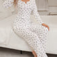 Cute Bowknot Print Pyjama Set – Full Sleeve Loungewear for Women, Autumn Nightwear