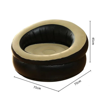 Portable Inflatable Lazy Sofa – Eco-Friendly Flocked Lounge Chair for Home & Outdoor Use Dealprice.co.uk