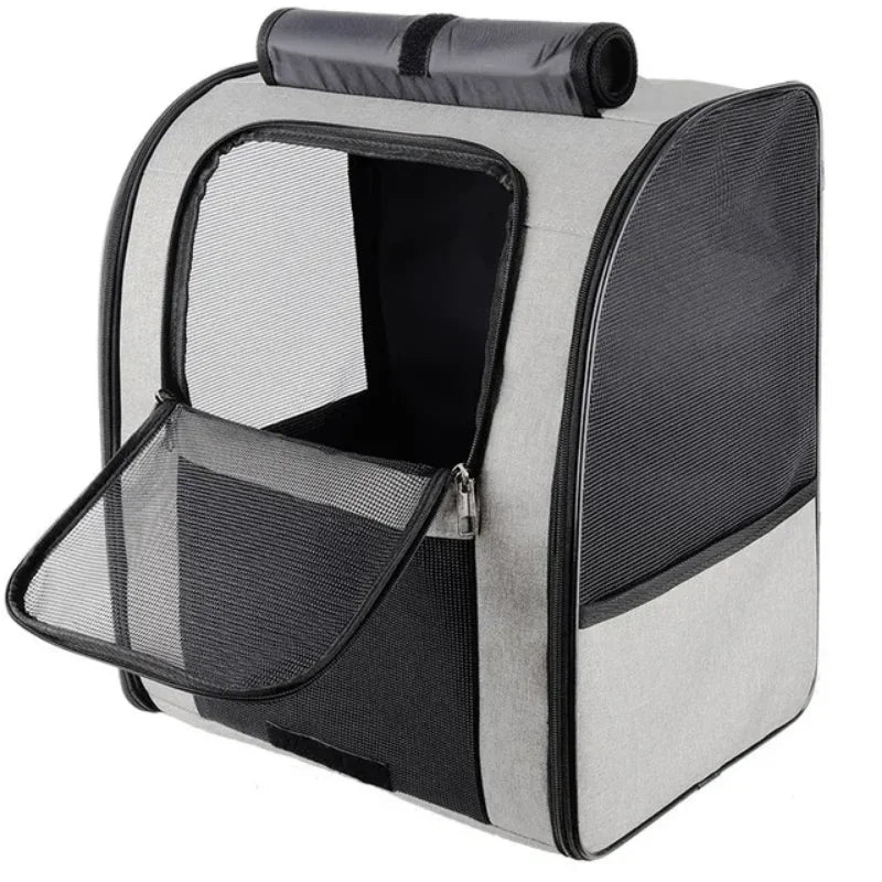 Large Space Breathable Pet Backpack – Foldable Travel Carrier for Cats & Small Dogs Dealprice.co.uk
