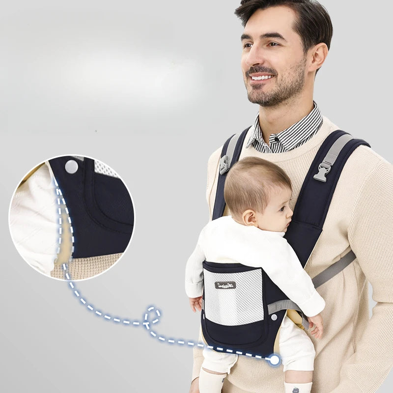 Portable Lightweight Outdoor Baby Carrier Wrap – Breathable, Durable, Solid Colour