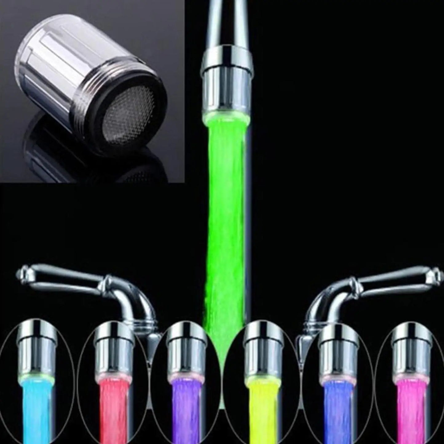 LED Colour-Changing Tap Light 7-Colour LED Tap Light for Kitchen & Bathroom