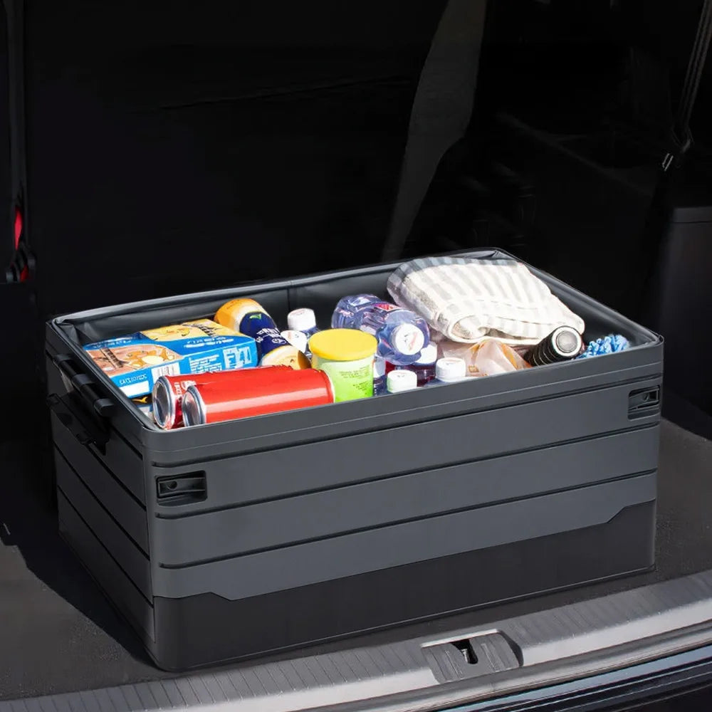 35L Foldable Camping & Car Storage Box – Waterproof with Lid