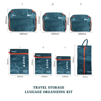 7/6 PCS Travel Organizer Set – Waterproof Packing Cubes for Clothes and Accessories