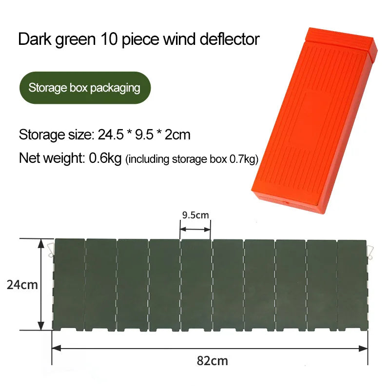 10-Plate Foldable Camping Stove Windshield – Windproof Screen Dealprice.co.uk